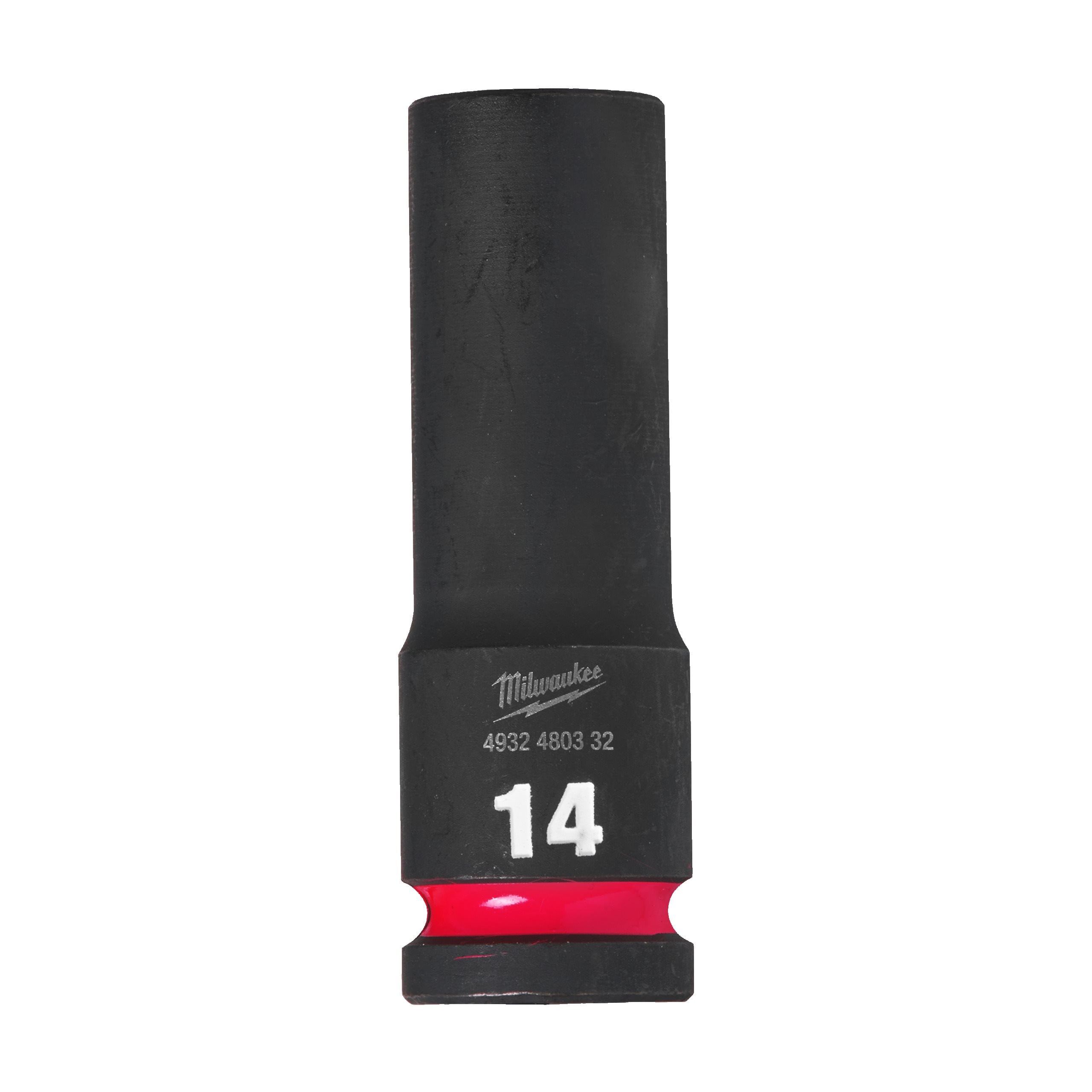 Milwaukee 4932480332 Shockwave 1/2" Square Long Socket 14 Mm