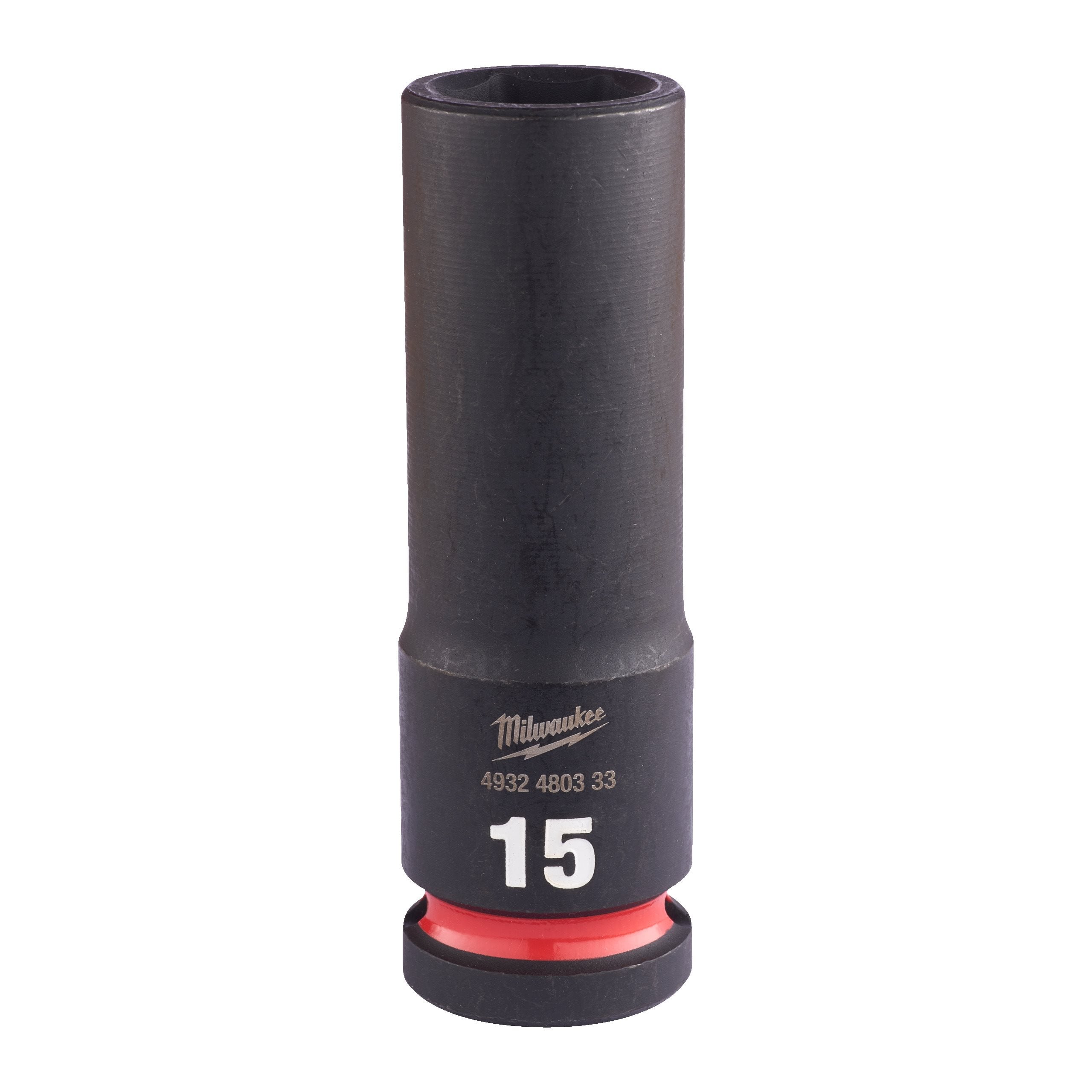 Milwaukee 4932480333 Shockwave 1/2" Square Long Socket 15 Mm