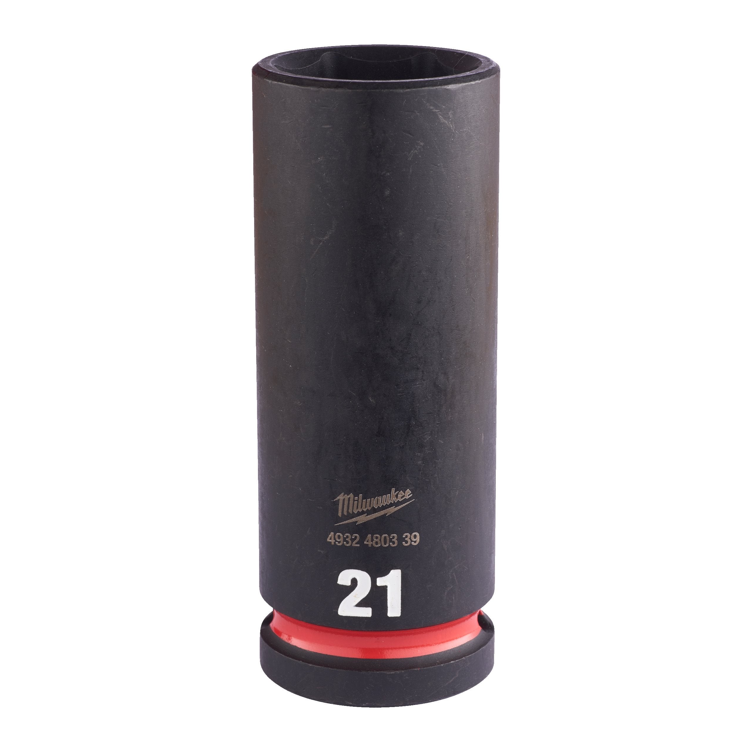 Milwaukee 4932480339 Shockwave 1/2" Square Long Socket 21 Mm