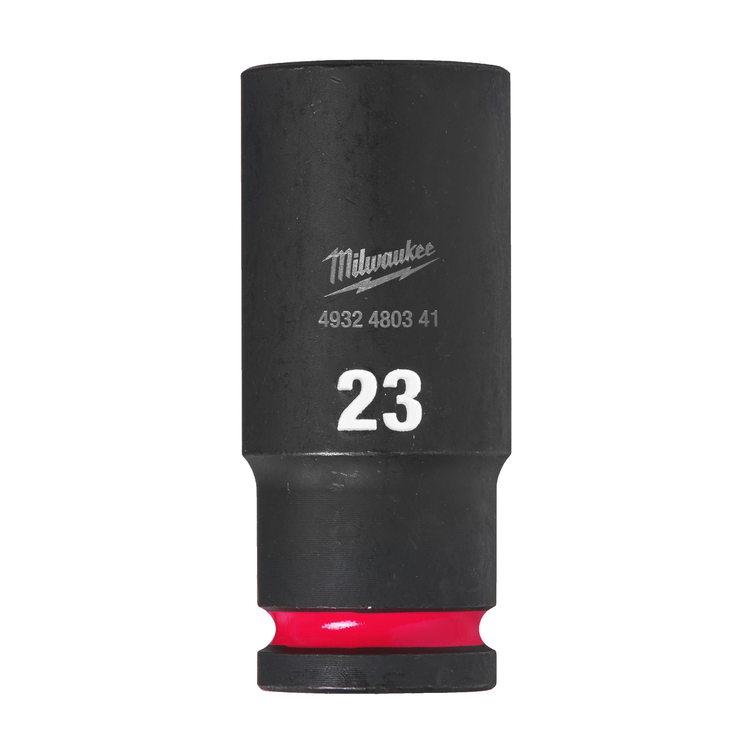 Milwaukee 4932480341 Shockwave 1/2" Square Long Socket 23 Mm