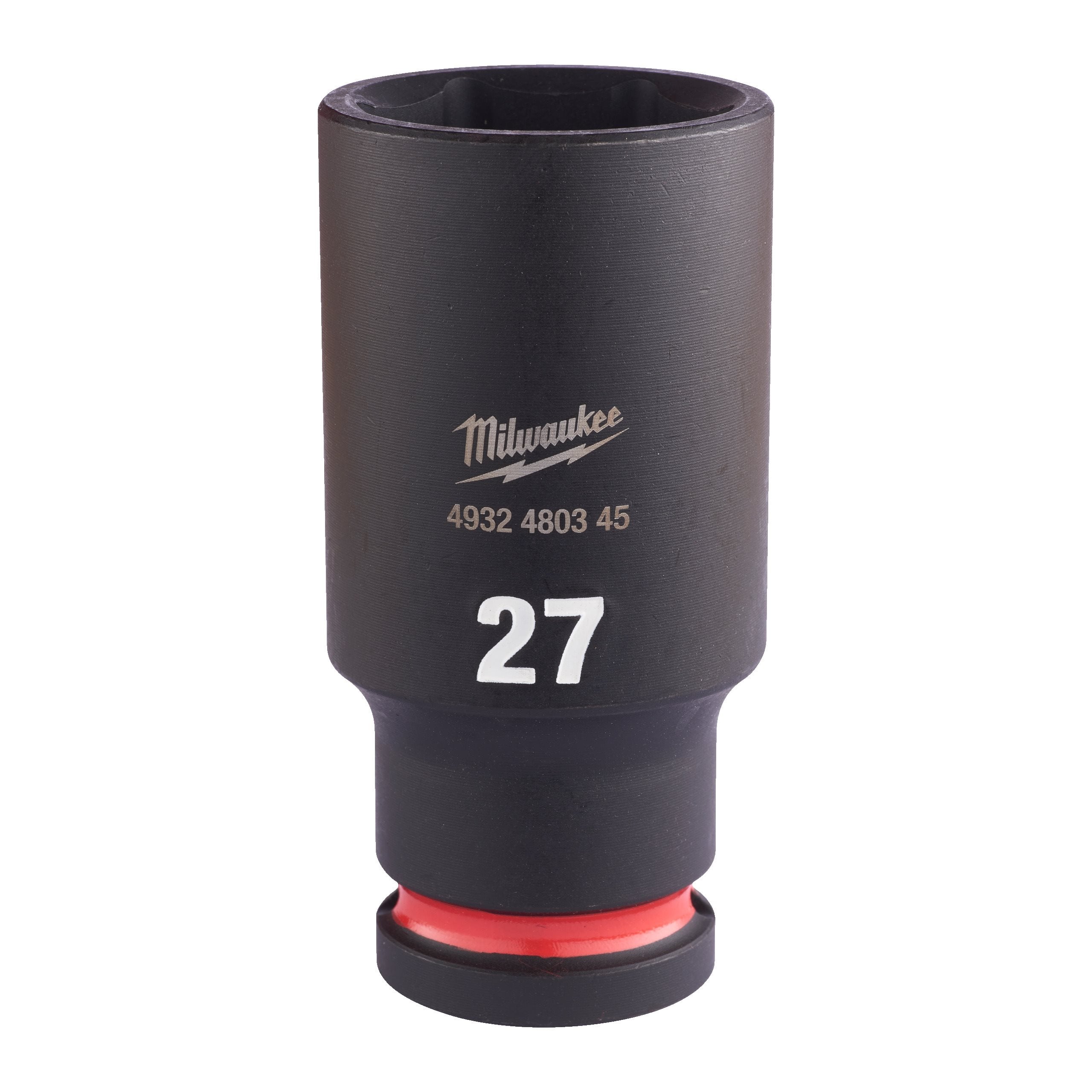 Milwaukee 4932480345 Shockwave 1/2" Square Long Socket 27 Mm