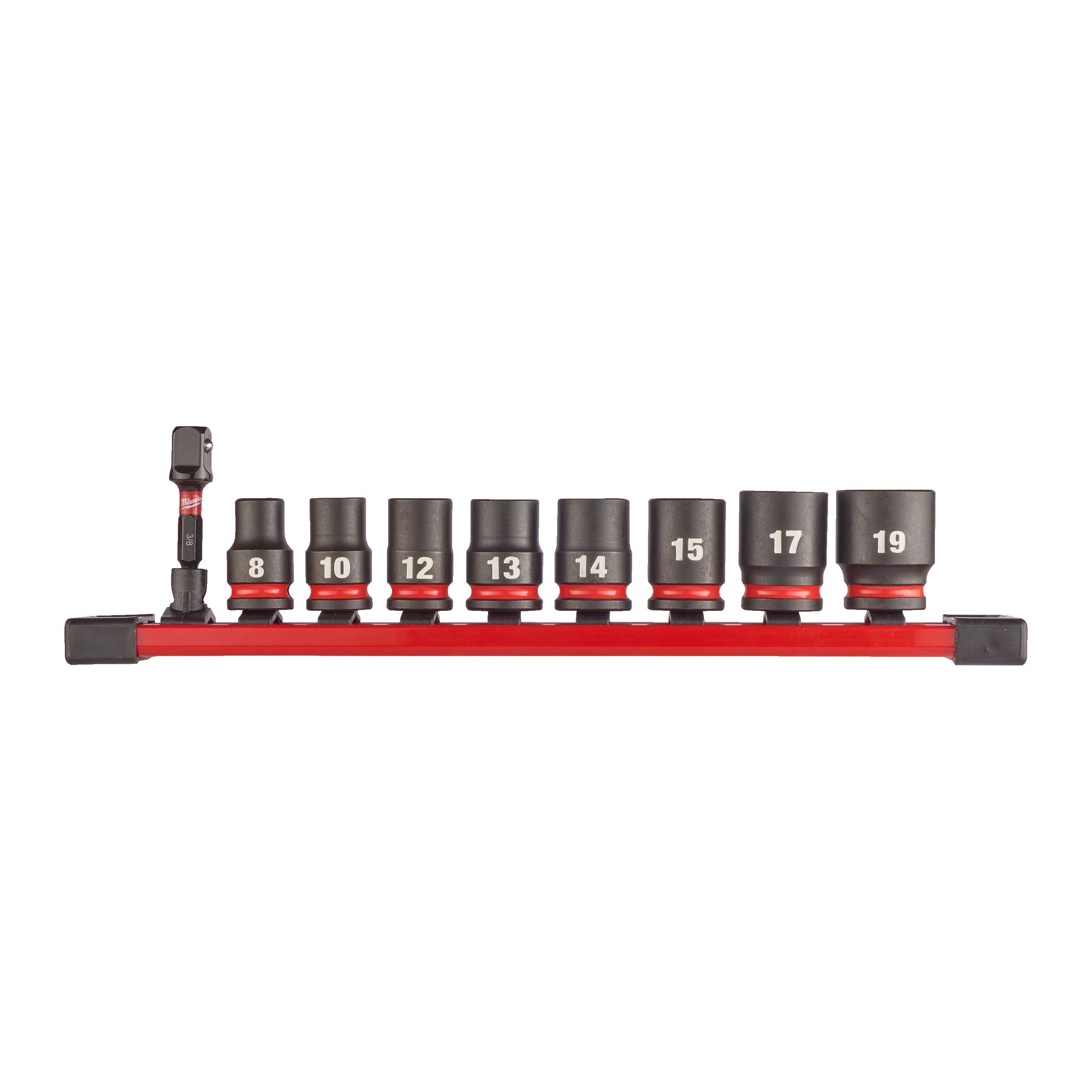 Milwaukee 4932480454 Shockwave 3/8" Square Short Sockets Set 9 Pcs