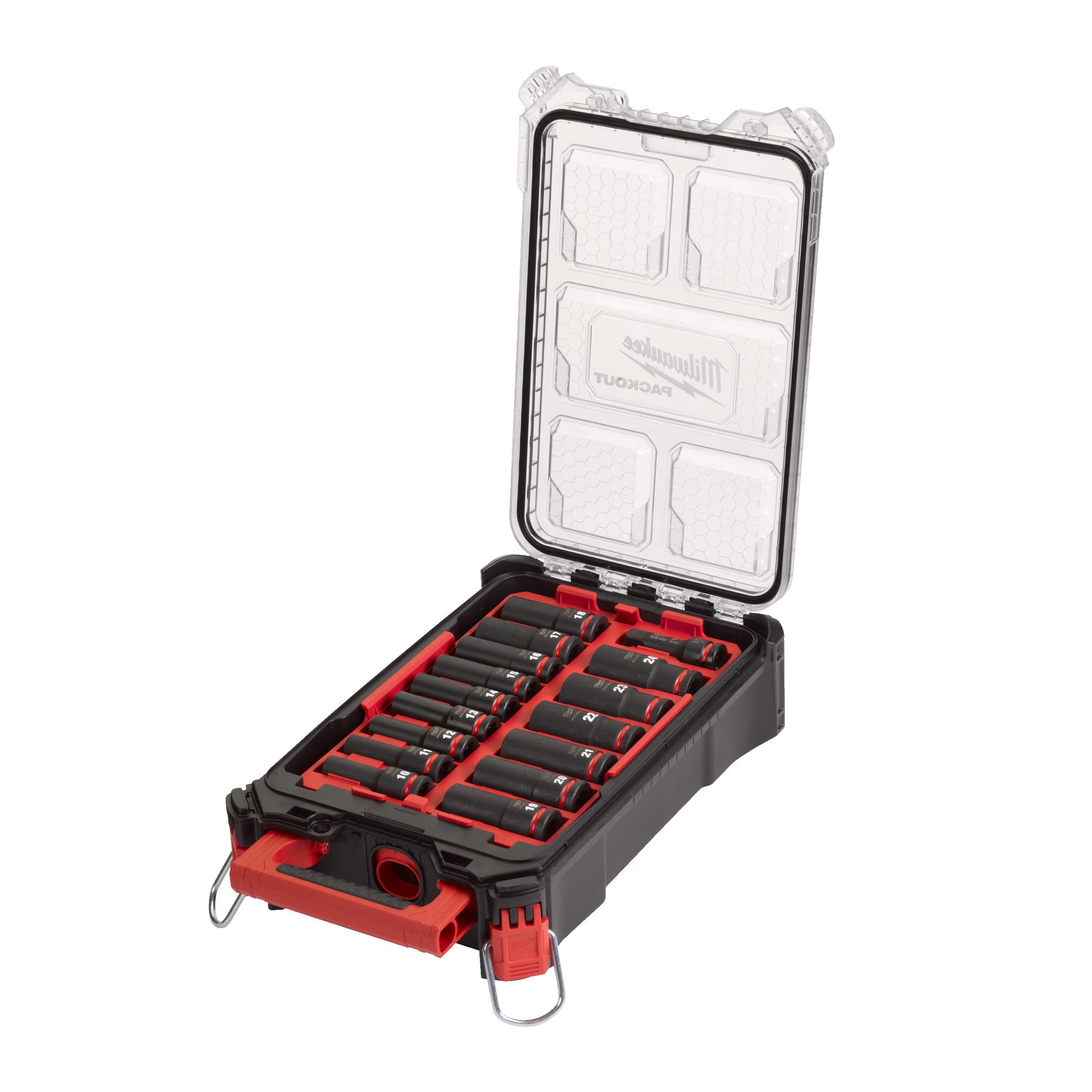 Milwaukee 4932480943 Shockwave 1/2" Square Packout Long Sockets Set 16pcs