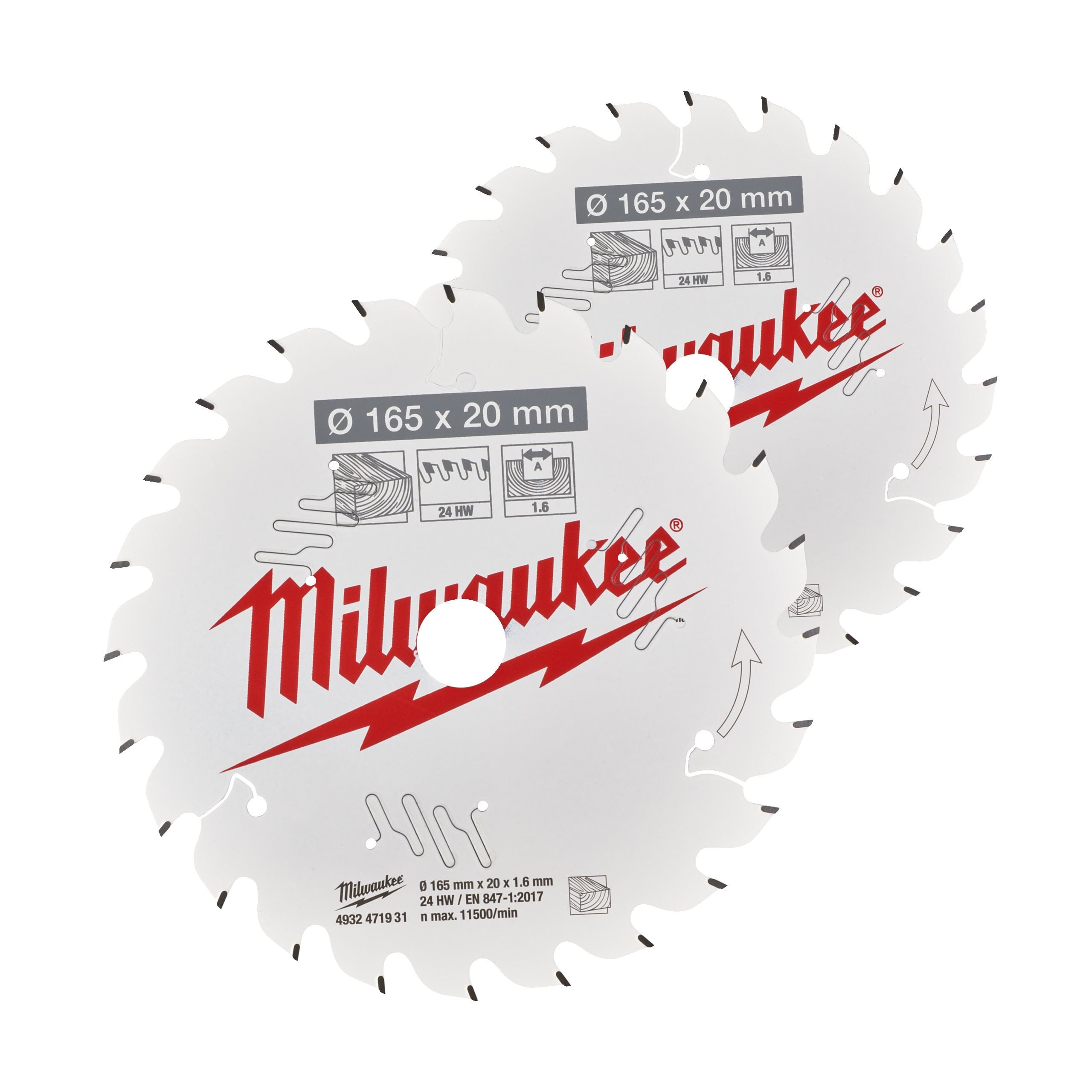 Milwaukee 4932492433 Csb 165 Mm Twin Pack 3 - Plunge Saw