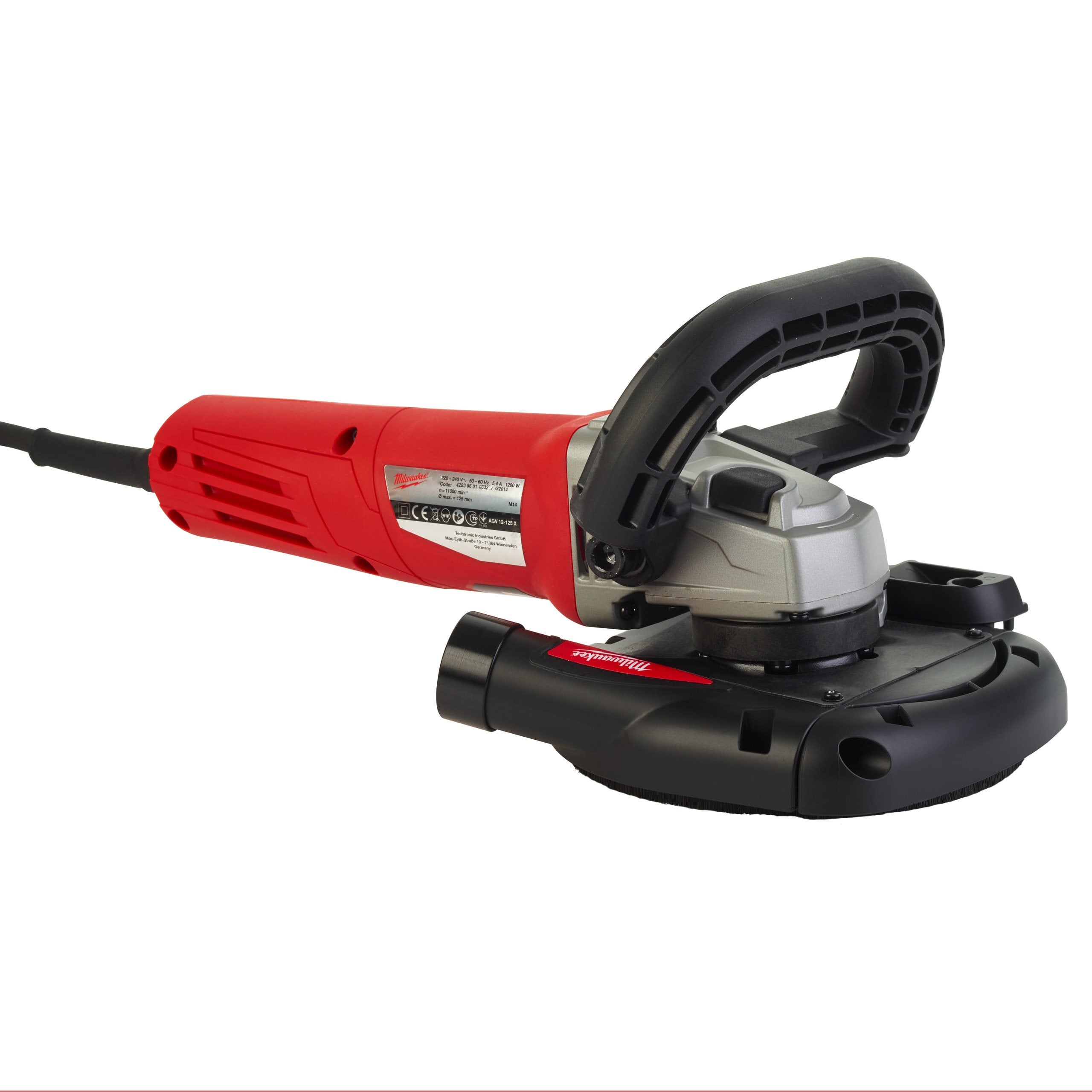 Milwaukee AGV12-125X DEG-SET 125mm Agv12-125x 1200 W Angle Grinder With Dust Management - photo 2