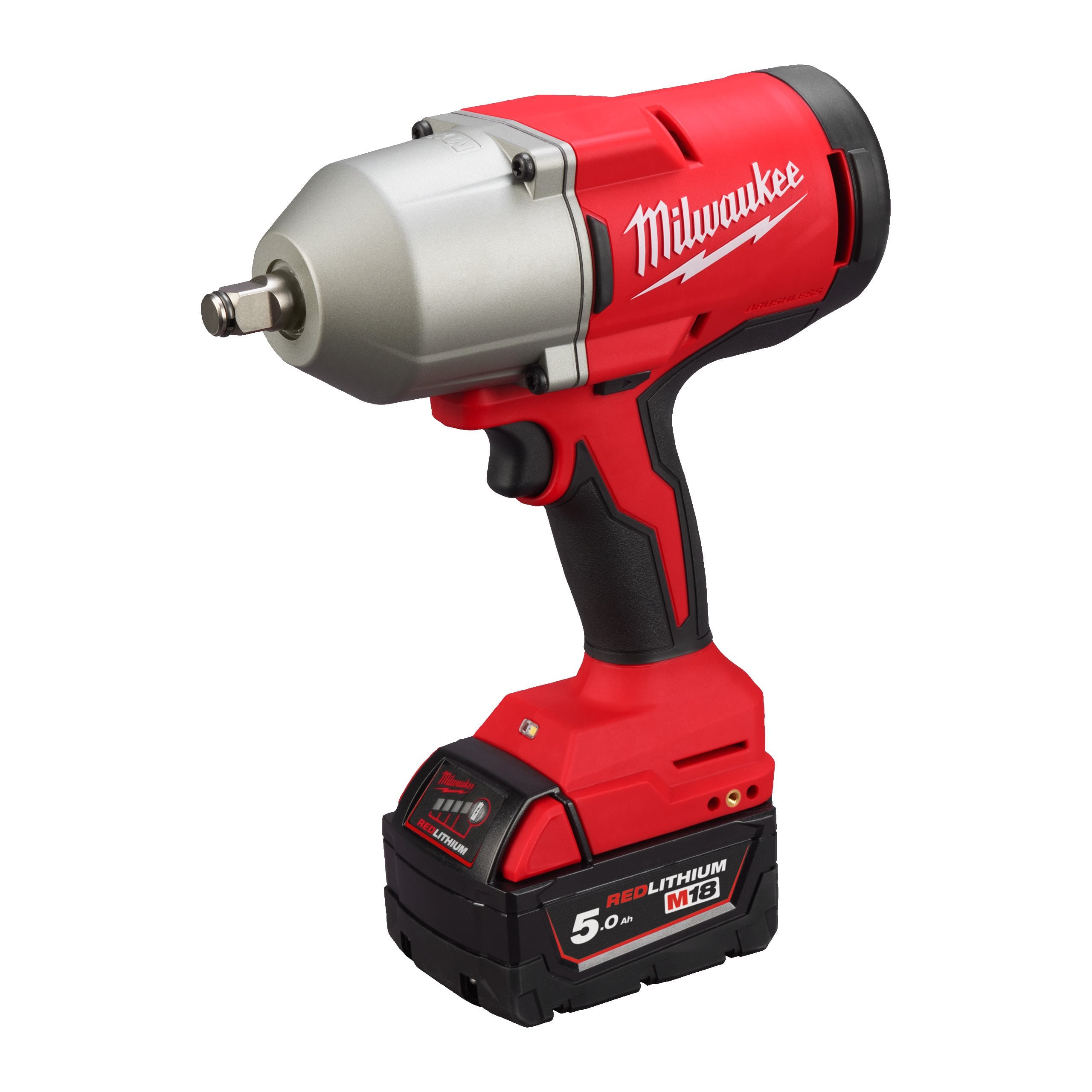 Milwaukee M18 BLHIWF12-502X M18 Brushless 1/2" High Torque Impact Wrench, 2x5ah Battery And M12-M18 Charger - photo 2