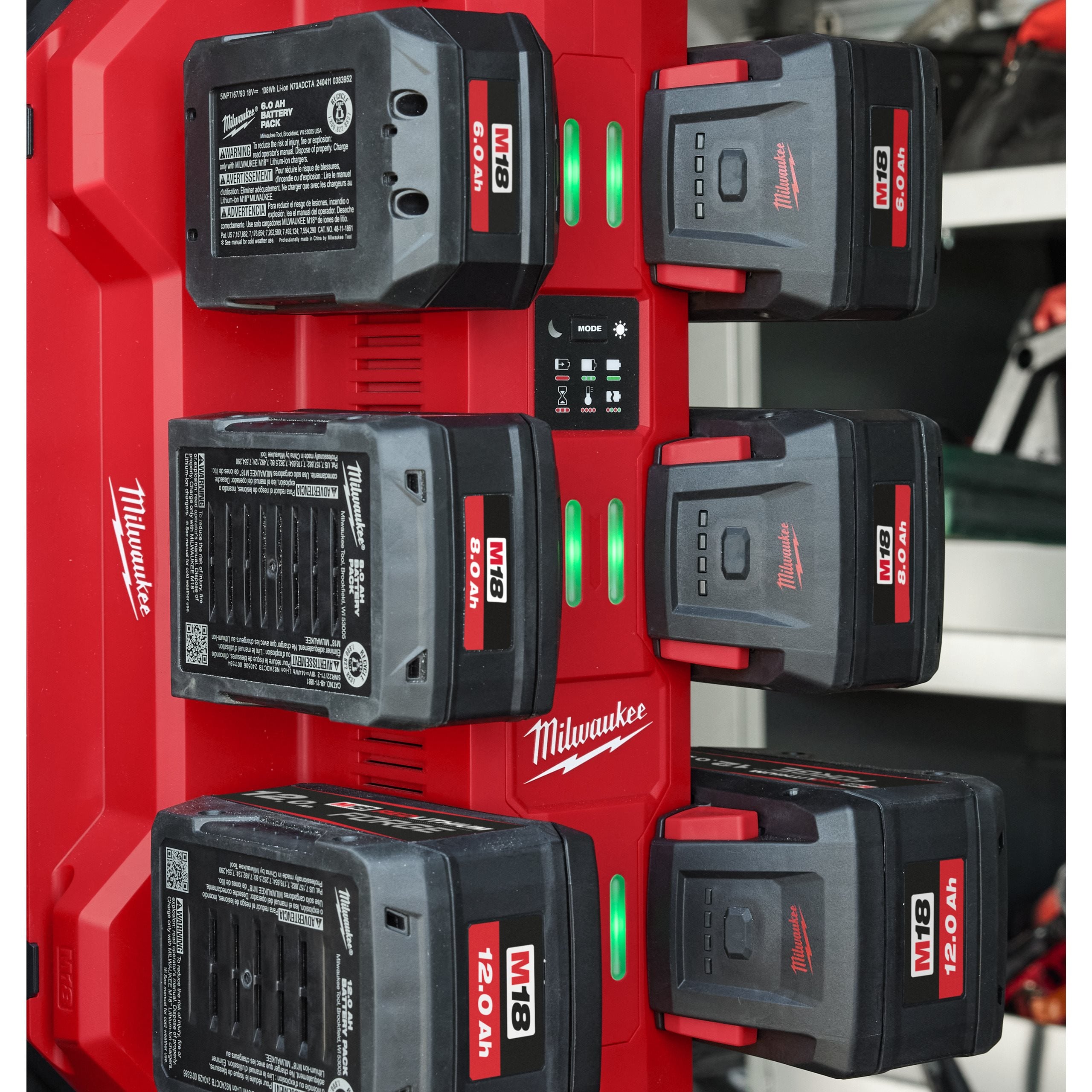 Milwaukee M18 MPC6 M18 Mobile Packout Six Bay Rapid Charger - photo 4