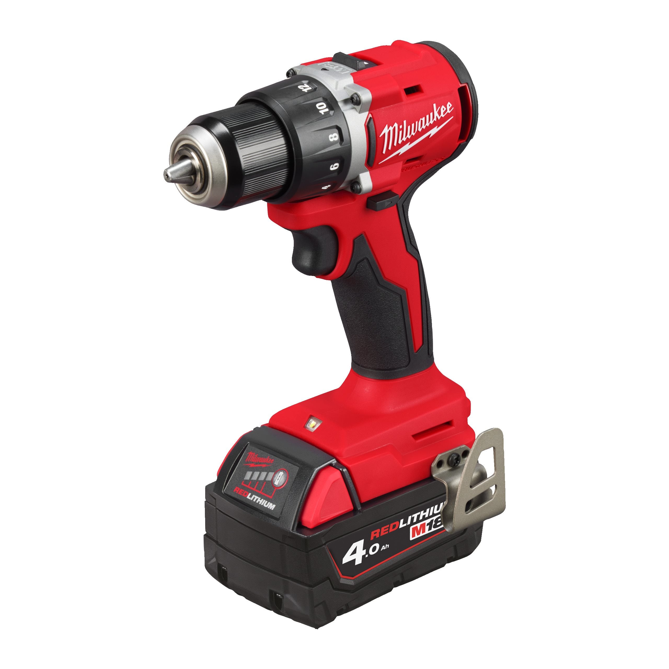 Milwaukee M18BLDDRC-402C M18 Compact Brushless Drill Driver, W/2xm18b4, M12-18c & Pack In Bmc Eu Kit Version - photo 2