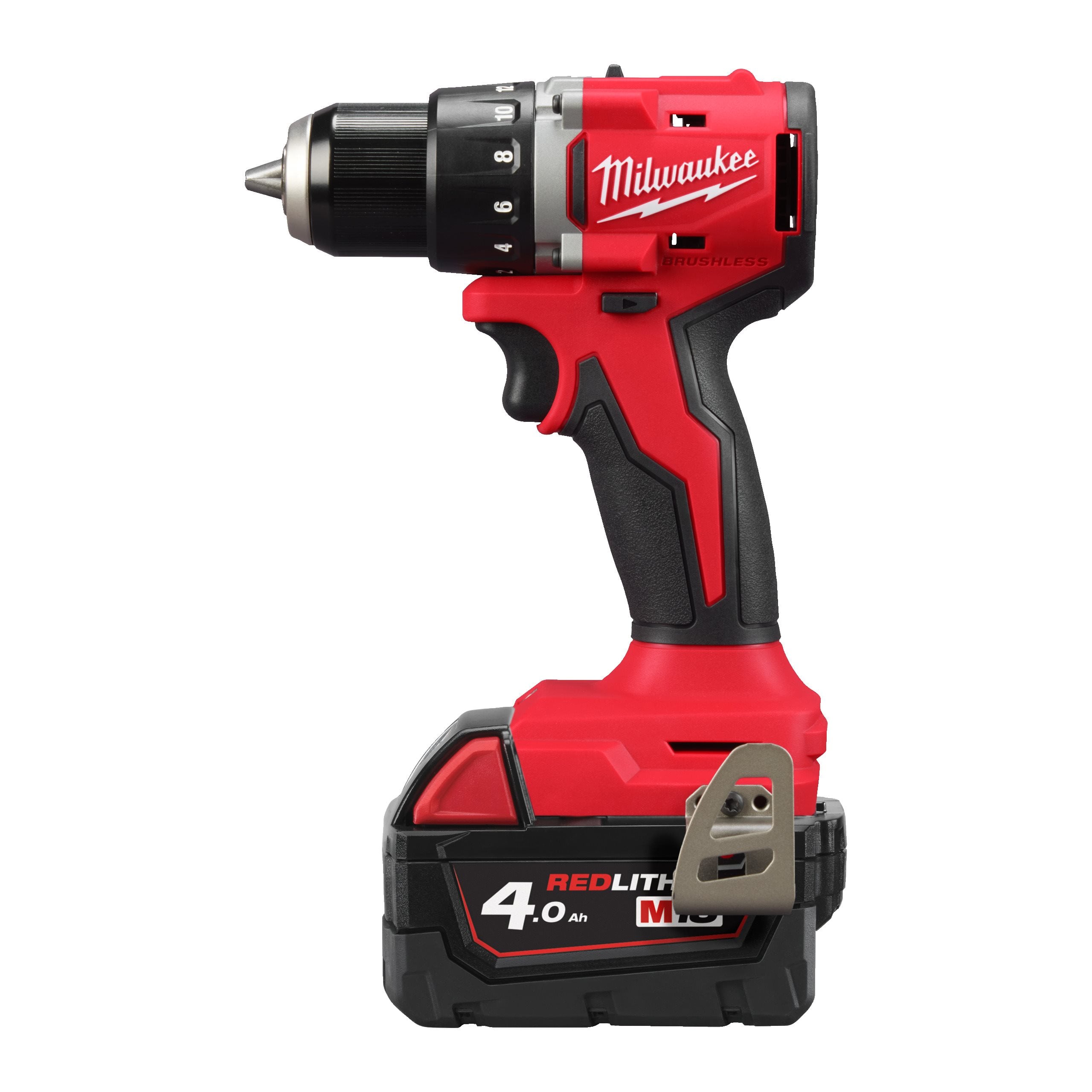 Milwaukee M18BLDDRC-402C M18 Compact Brushless Drill Driver, W/2xm18b4, M12-18c & Pack In Bmc Eu Kit Version