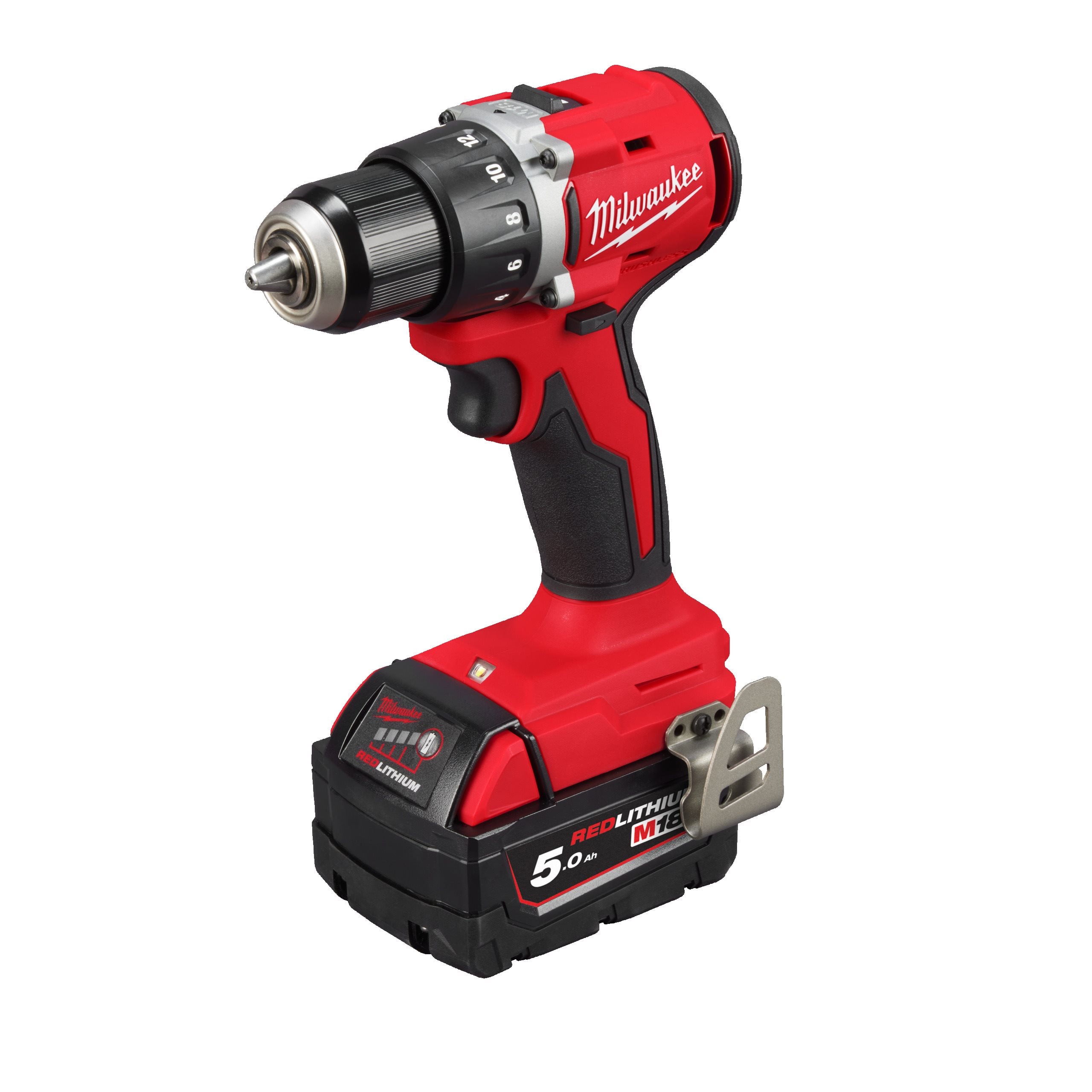 Milwaukee M18BLDDRC-502C M18 Compact Brushless Drill Driver, W/2xm18b5, M12-18c & Pack In Bmc Eu Kit Version - photo 2