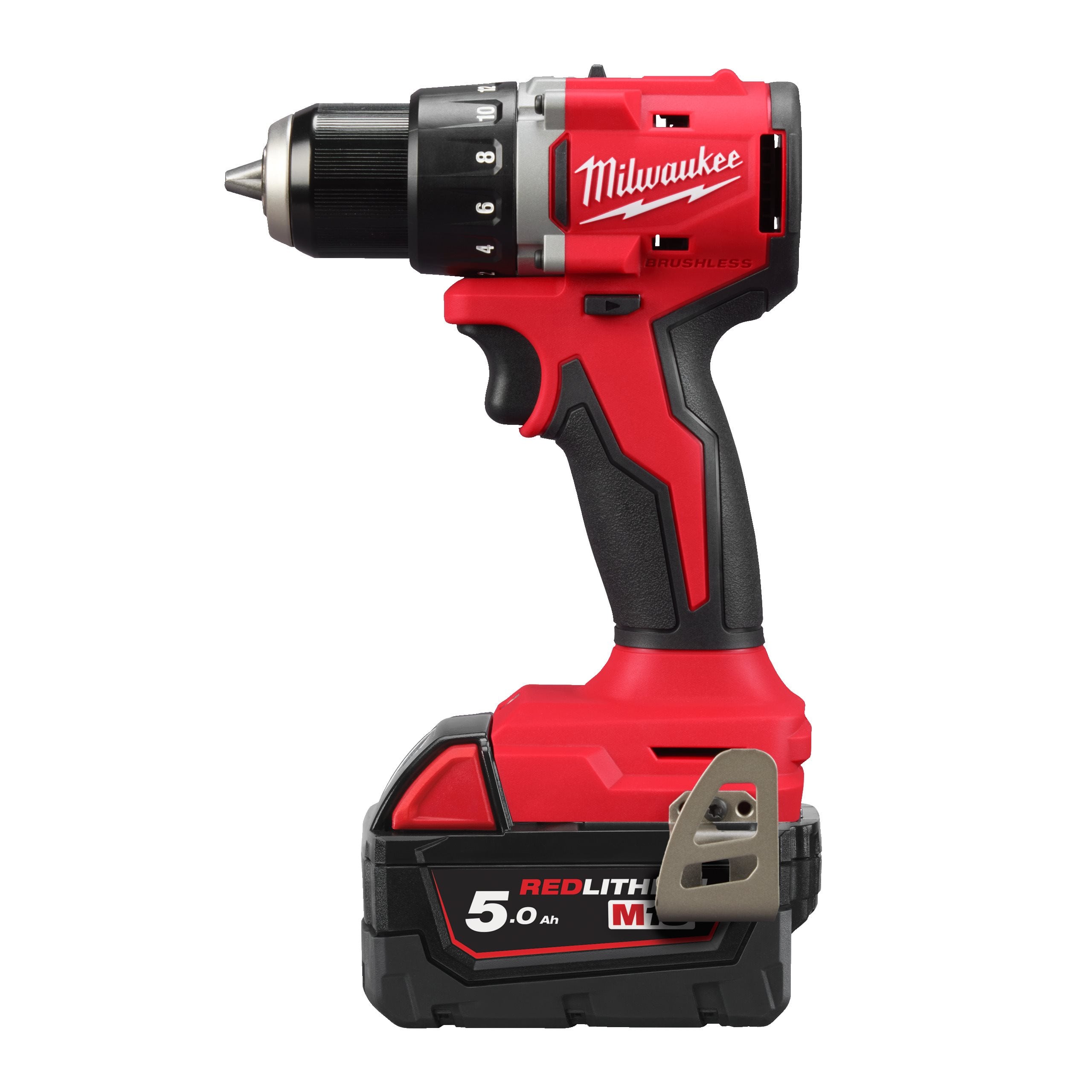 Milwaukee M18BLDDRC-502C M18 Compact Brushless Drill Driver, W/2xm18b5, M12-18c & Pack In Bmc Eu Kit Version