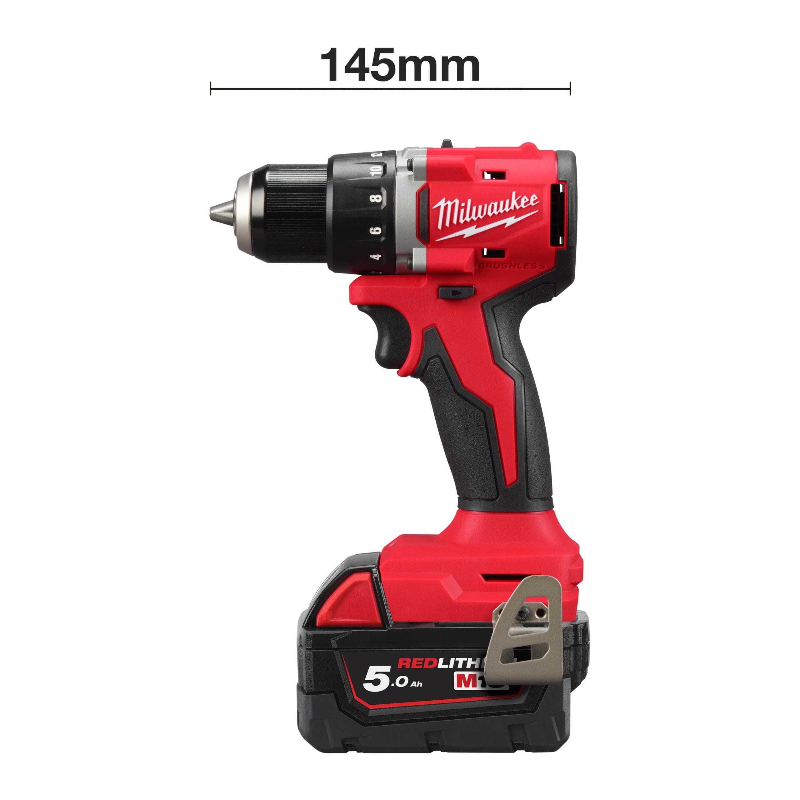 Milwaukee M18BLDDRC-502C M18 Compact Brushless Drill Driver, W/2xm18b5, M12-18c & Pack In Bmc Eu Kit Version - photo 3