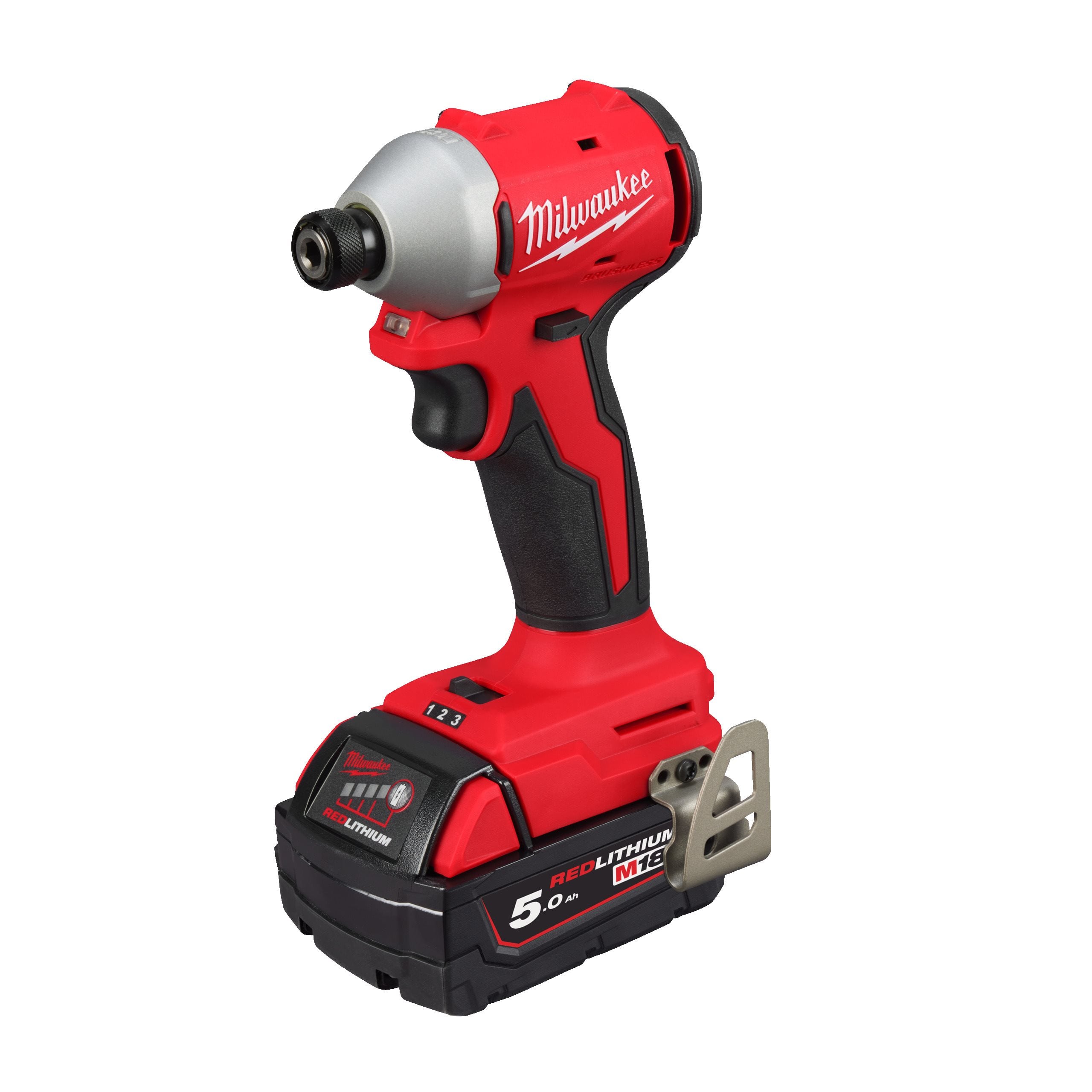 Milwaukee M18BLIDR-502X M18 Compact Brushless Impact Driver W/3-Speed Version, W/2xm18b5, M12-18fc & Pack In Dynacase Eu Kit Version - photo 2