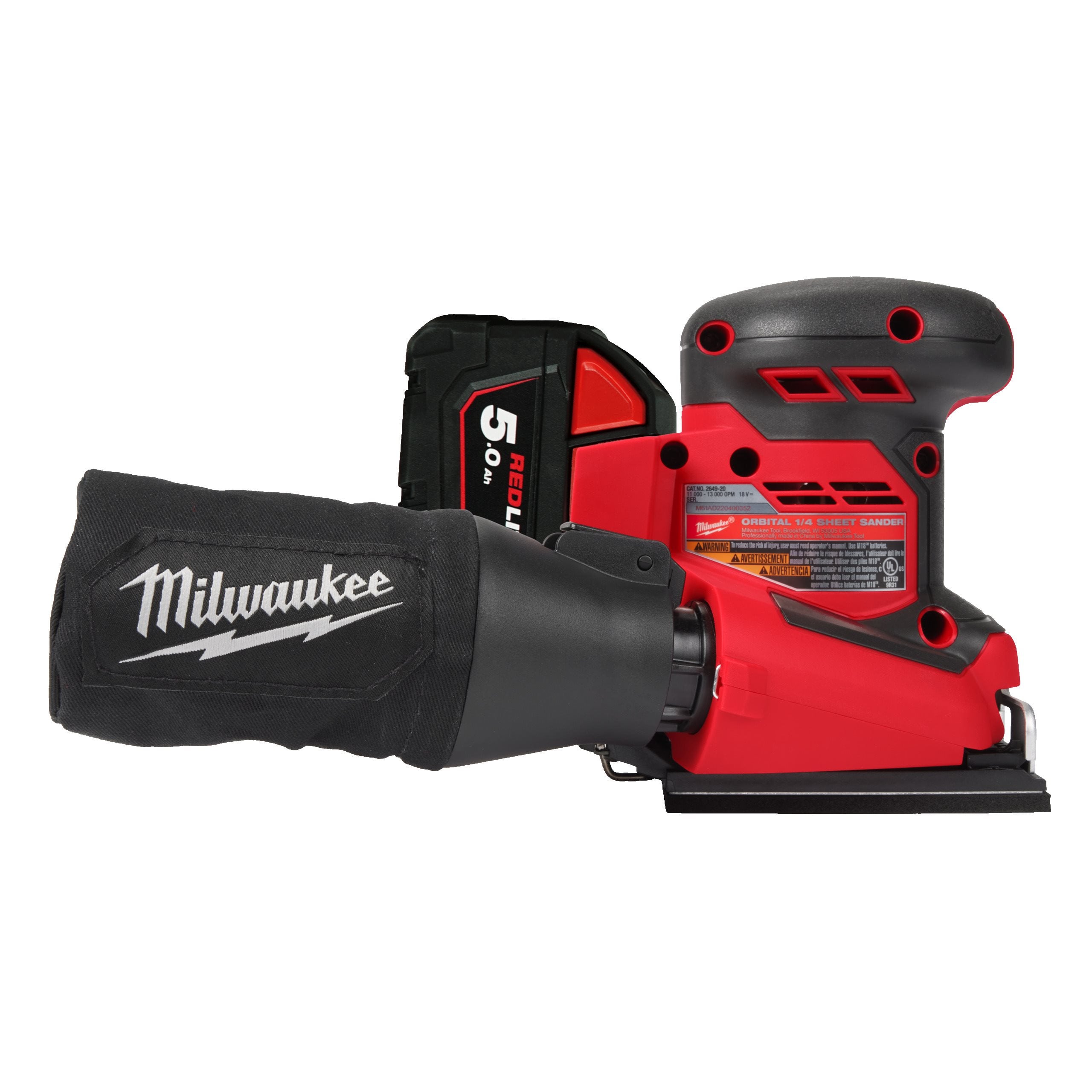Milwaukee M18BQSS-502B M18 Quarter Sheet Sander - Bare Unit - photo 4