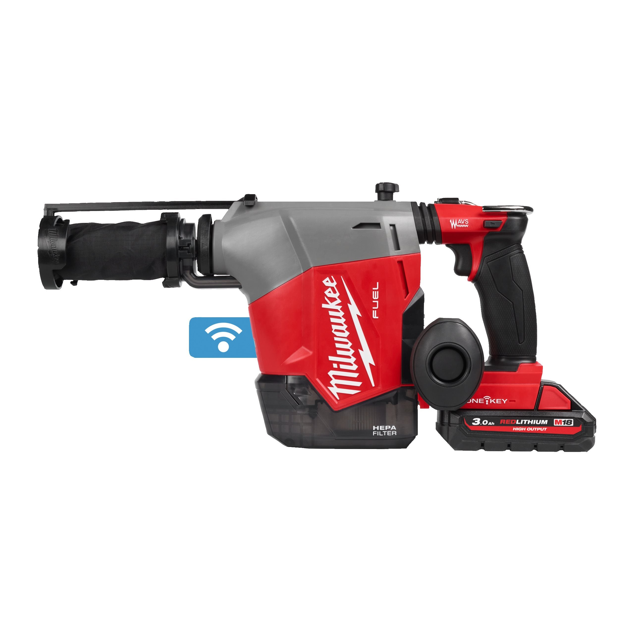 Milwaukee M18FHAFOH16-302X M18™ Fuel™overhead 16mm Sds-Plus Hammer 2.3j, W/ Integrated Dust Extraction System - 2x3ah + Charger [eu]
