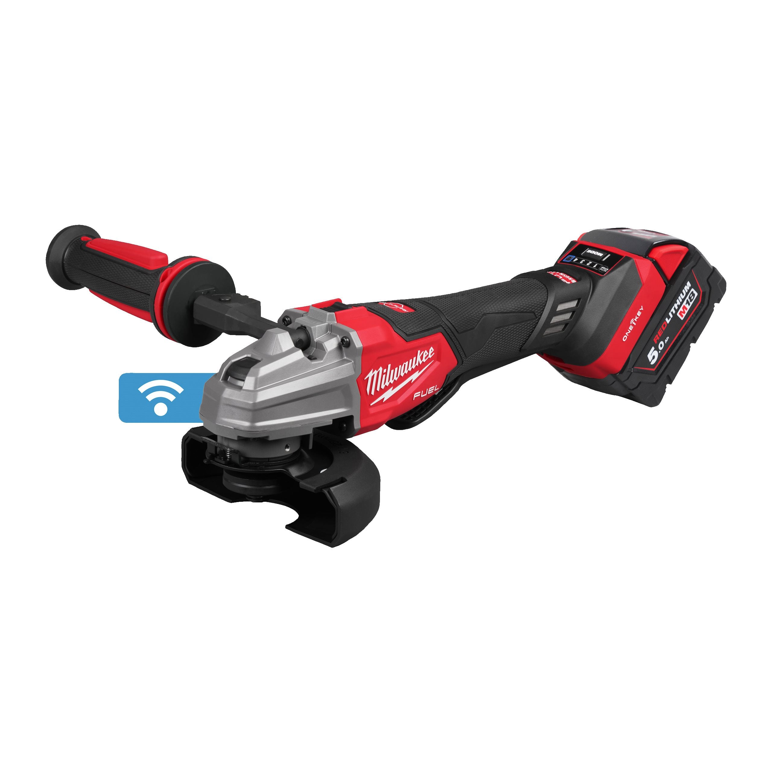 Milwaukee M18FSAGSVO125X-502X M18 Fuel Safety 125mm Grinder With Variable Speed & One-Key