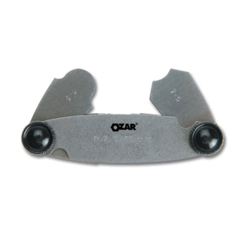 OZAR Radius Gauge Locking Type 7.5 to 15 mm, 32 Leaves