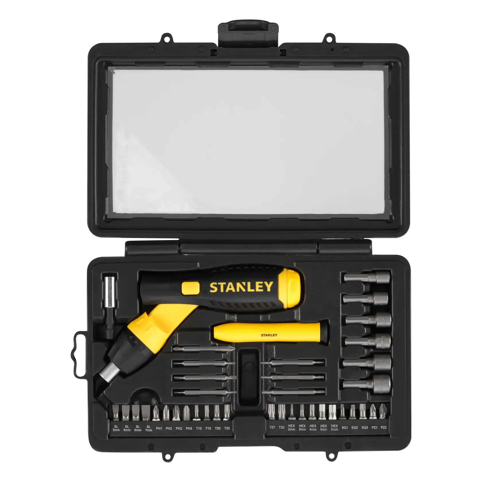 Stanley 0-63-038 Ratcheting Pistol Grip Screwdriver Set 39 Pc - photo 2