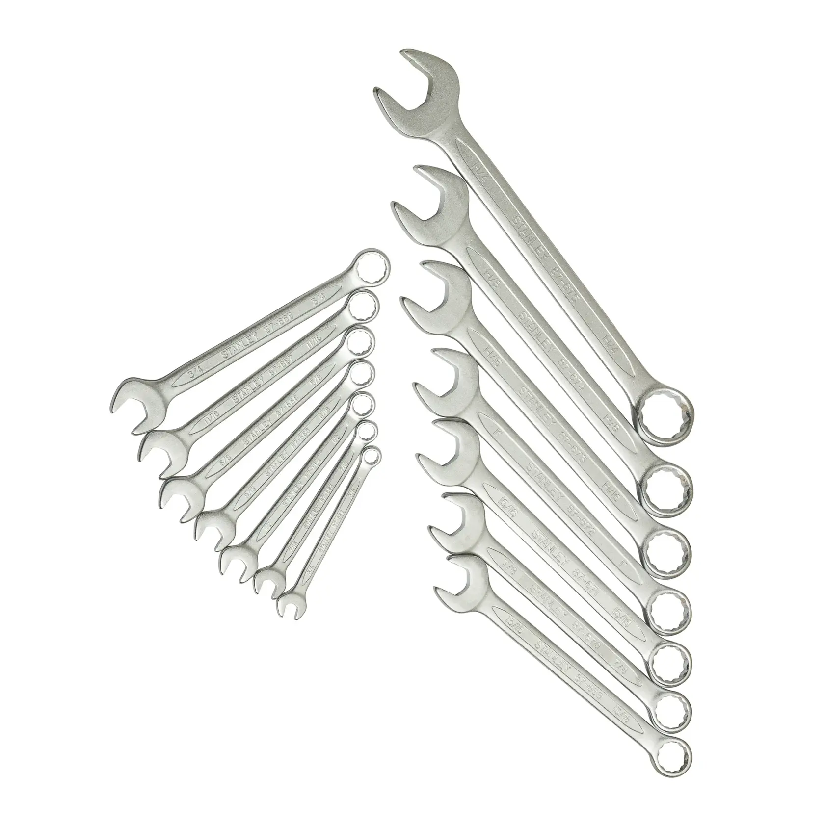 STANLEY 1-87-709 14 PC SLIMLINE COMB SPANNER SET (INCHES) - photo 2