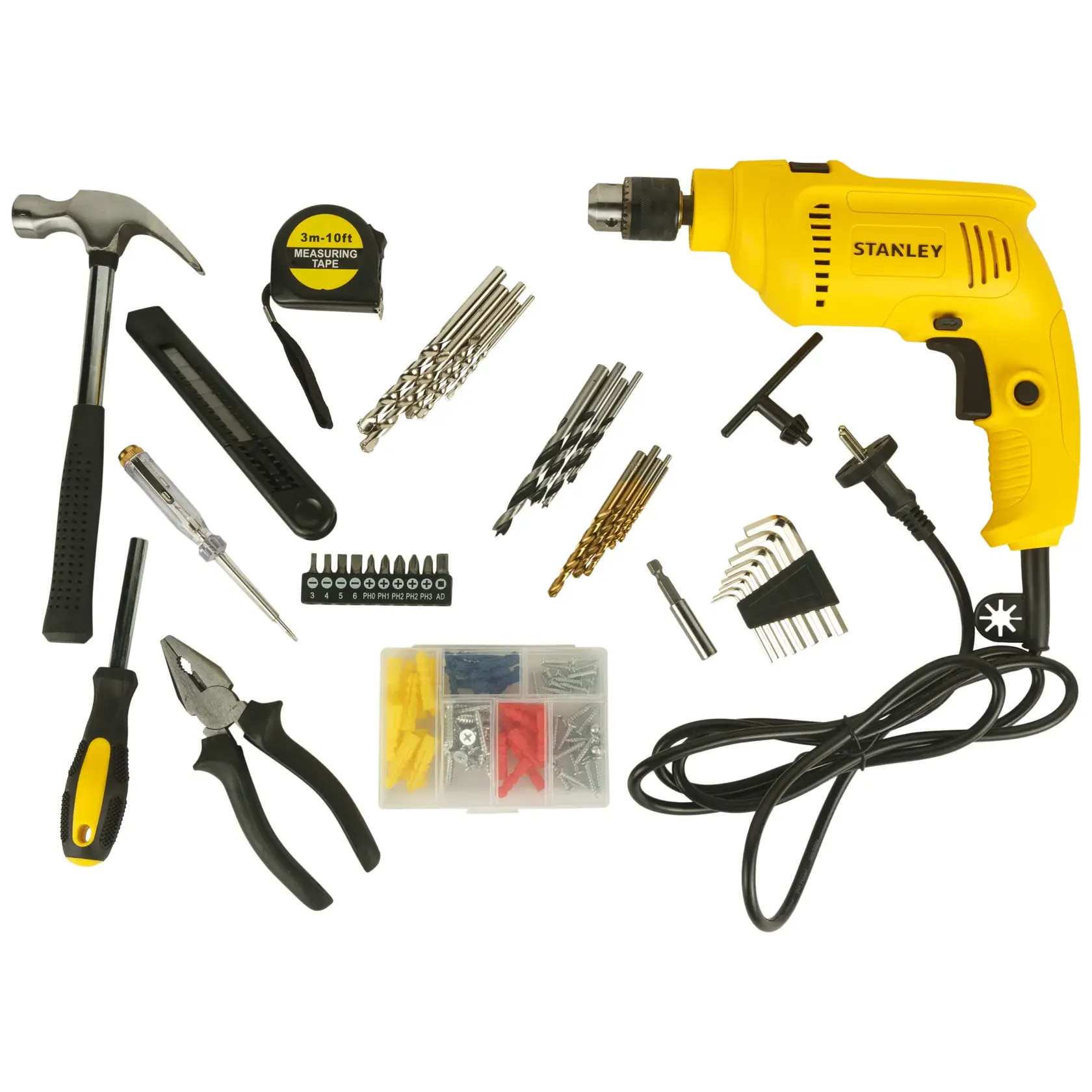 Stanley SDH550KP-IN 550W Drill Kit With 120+ Pcs - photo 2
