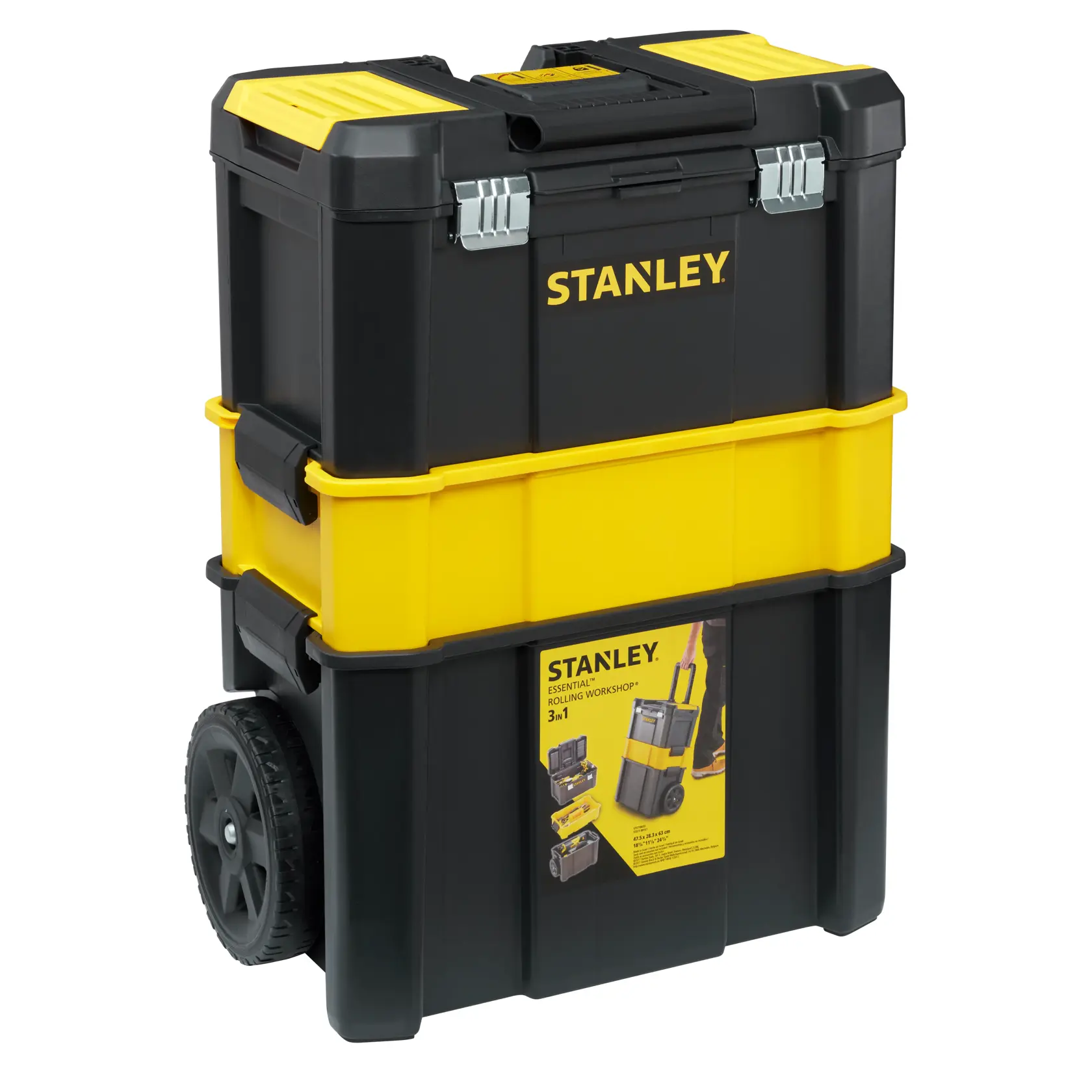 Stanley STST1-80151 Essential 3-in-1 Rolling Workshop with Metal Latches - photo 2