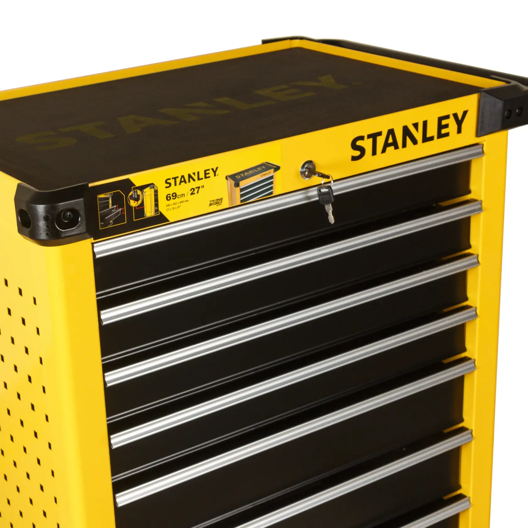 Stanley STST74306-8 7-Drawer Roller Cabinet Yellow 27 Inch 680 x 459 x 900 mm - photo 3