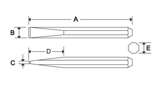 Taparia 104 Octagonal Chisels Length (Mm): 200; Cutting Edge (Mm): 22 - photo 4