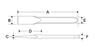 Taparia 1048 Flat Chisels Length (Mm): 200; Cutting Edge (Mm): 25 - photo 2