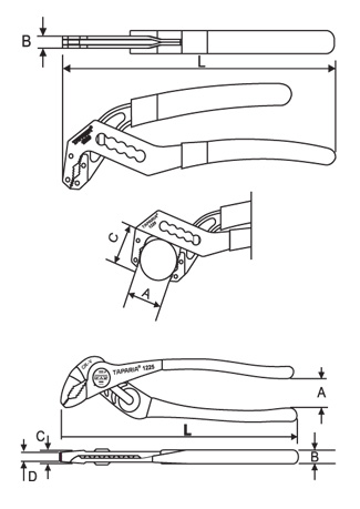 Taparia 1223 Water Pump Pliers Length (Mm): 200 - photo 2