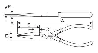 Taparia 1403 Mini Pliers Two Color Dip Coated Sleeve Description: Long Nose; Length (Mm): 125 - photo 2