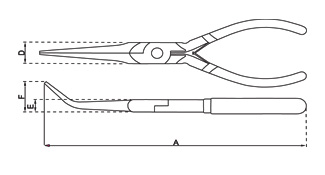 Taparia 1404 Mini Pliers Two Color Dip Coated Sleeve Description: Bent Nose; Length (Mm): 125 - photo 2