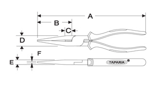Taparia 1431-6 Long Nose Pliers - photo 4