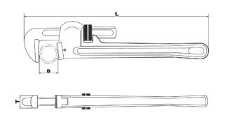 Taparia APW 48 Aluminum Handle Pipe Wrenches - photo 2