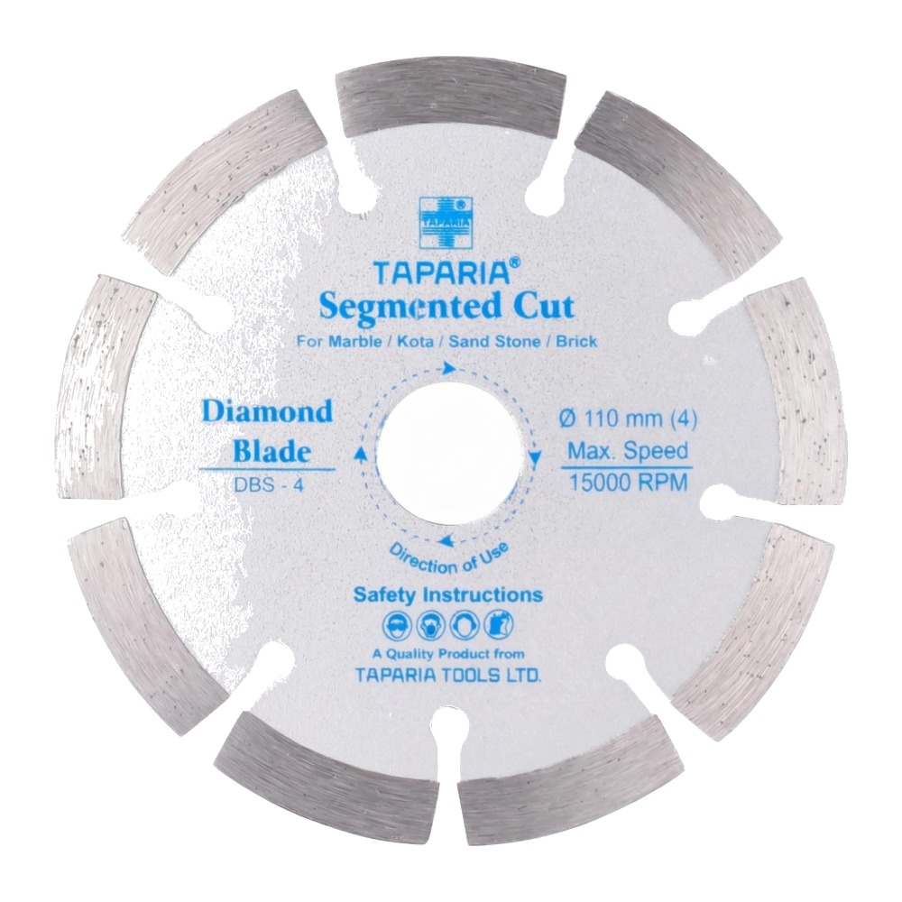 Taparia DBS 4 Diamond Cutting Blade (A) Segmented Cut Size (Mm): 110