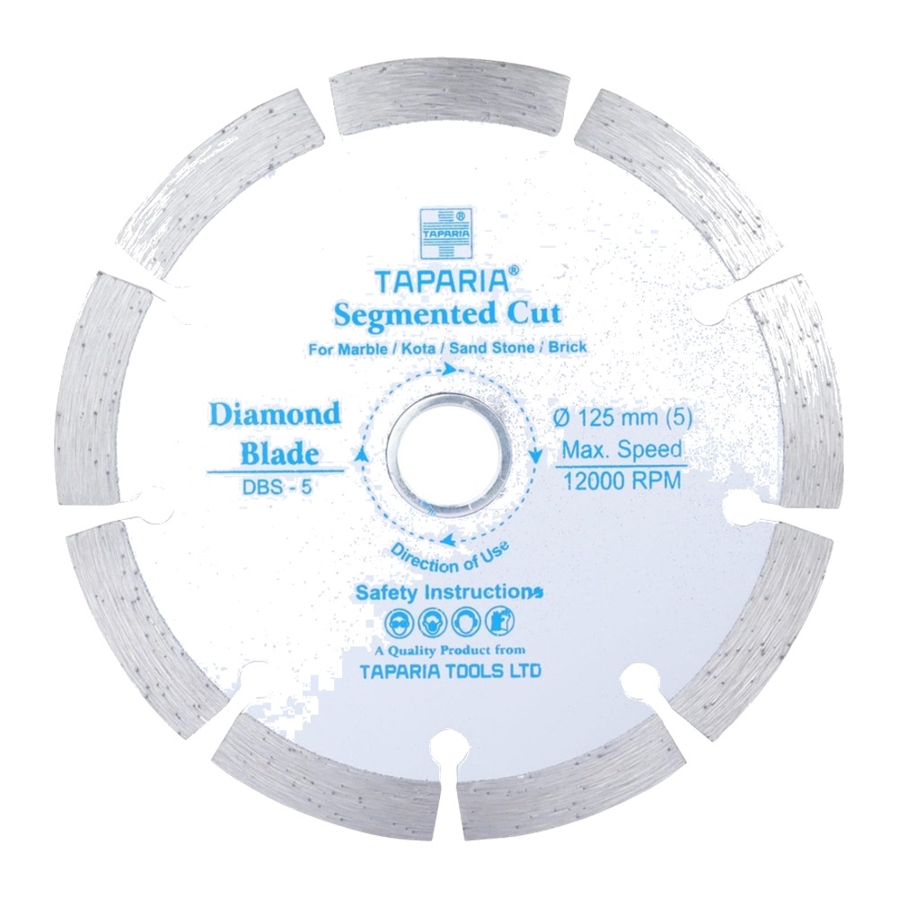 Taparia DBS 5 Diamond Cutting Blade (A) Segmented Cut Size (Mm): 125