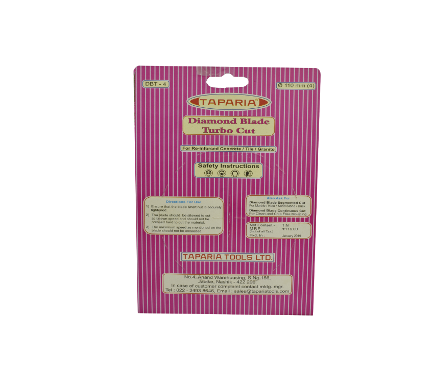 Taparia DBT 4 Turbo Cut Size (Mm): 110 - photo 3