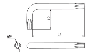 Taparia KT 30 S Torx Keys (Short Series) Sizes: T 30 - photo 4