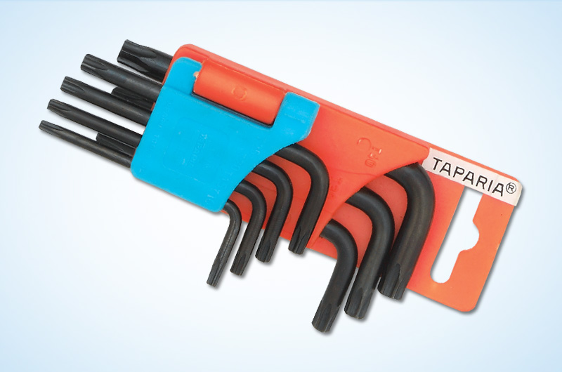 Taparia KTH 7S Torx Key Sets (Short Series) : Hanger Pkg. Sizes: T10, T15, T20, T25, T27, T30, T40 - photo 2