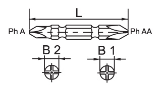 Taparia SBPP 11011 Phillips Double Head Screw Driver Bits Size / Type: 110 X Ph1 X Ph1 - photo 4