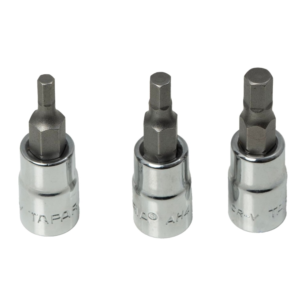 Taparia SBSH8 Hex. Bit Socket Set - 12.7mm (1/2) Square Drive (8 Pcs Set)