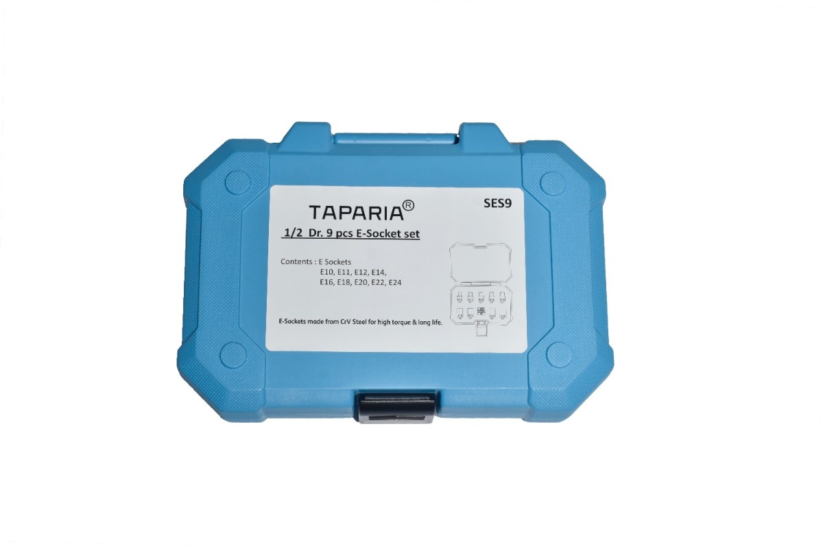 Taparia SES9 E - Sockets Set - 12.7mm (1/2) Square Drive (9 Pcs. Set)