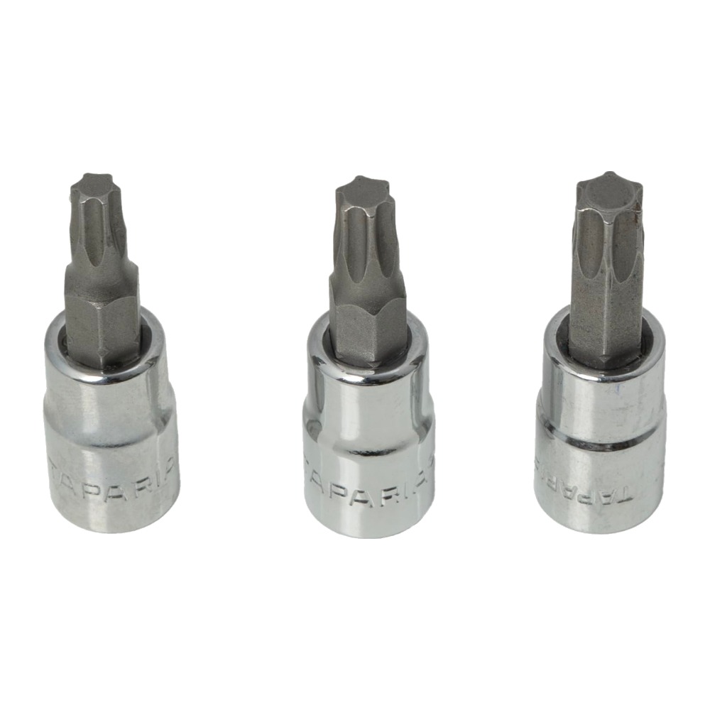 Taparia STES19 Torx Bit Sockets & E - Sockets Set - 12.7mm (1/2) Sq. Dr. (19 Pcs. Set)