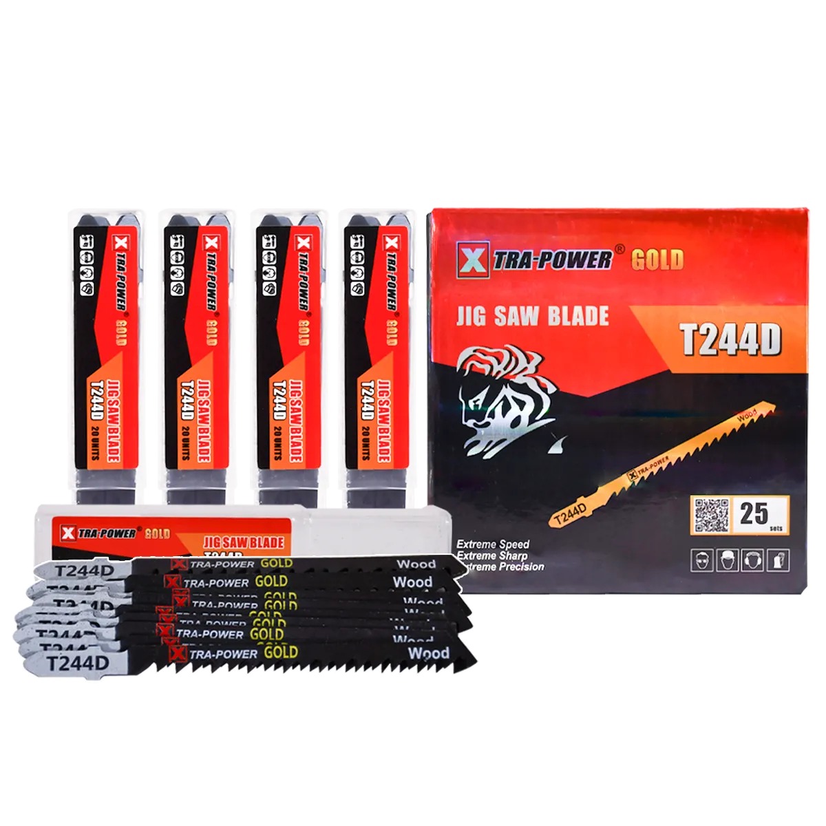Xtra Power Jig Saw Blades Gold - T 144D (20PCS Set)