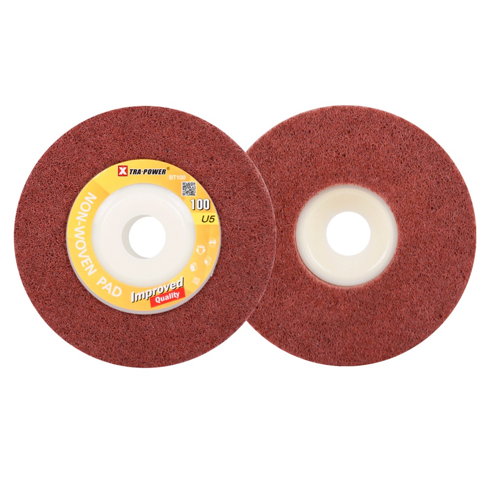 Xtra Power NON-WOVEN 4" Pad for Steel and Metal - U8 Green