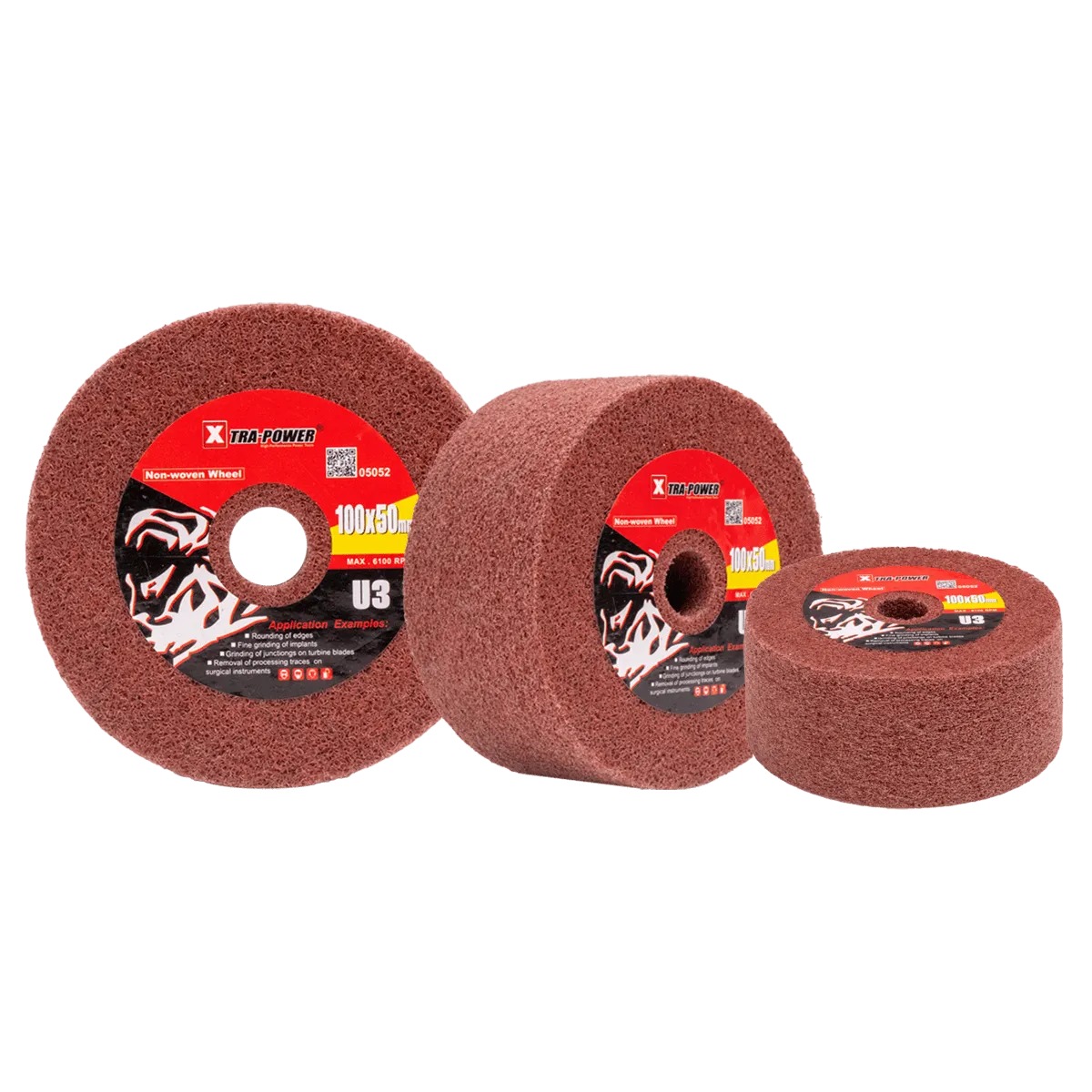 Xtra Power Non Woven Wheel - 6" X 2" U3 (7P)