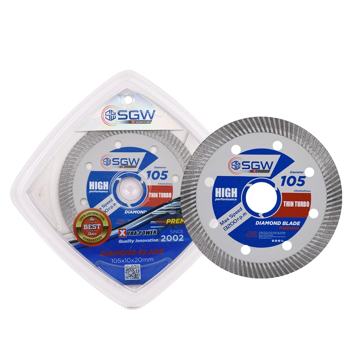Xtra Power SGW 110MM Super Thin Turbo with Flange Diamond Saw Blade