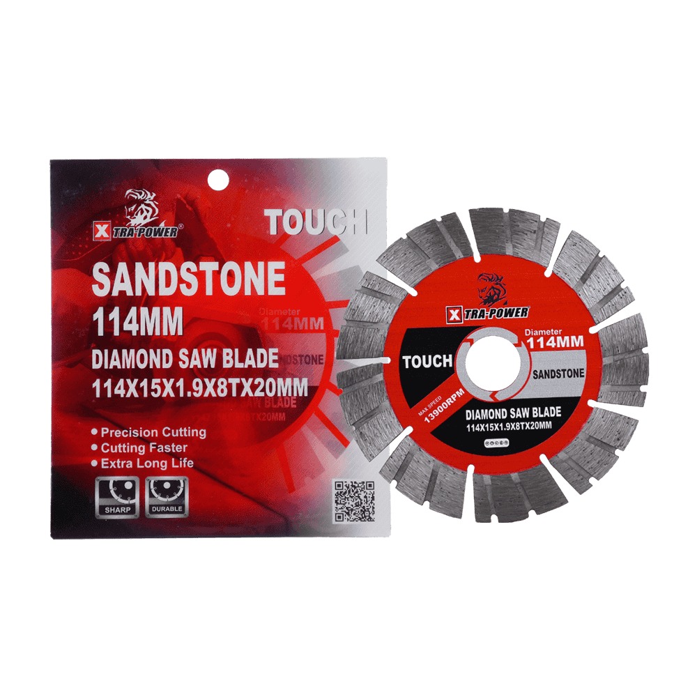 Xtra Power Touch Series 4" 114MMX15MM 8 SEG Sandstone Touch Diamond Saw Blade