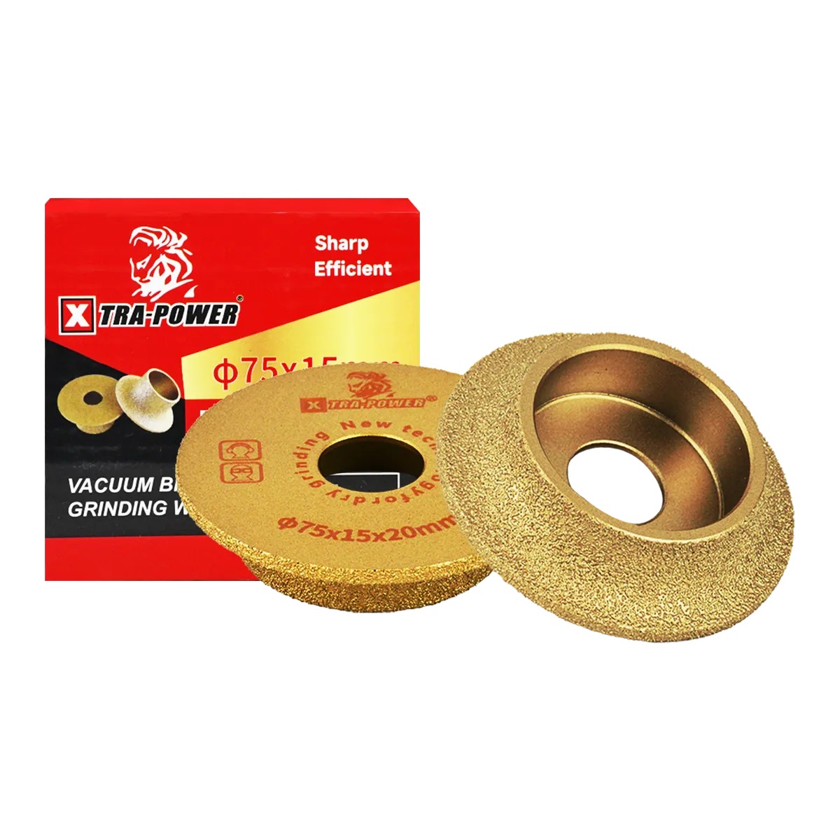 Xtra Power Vacuum Brazed Wheel French Border - 75MMX15MM