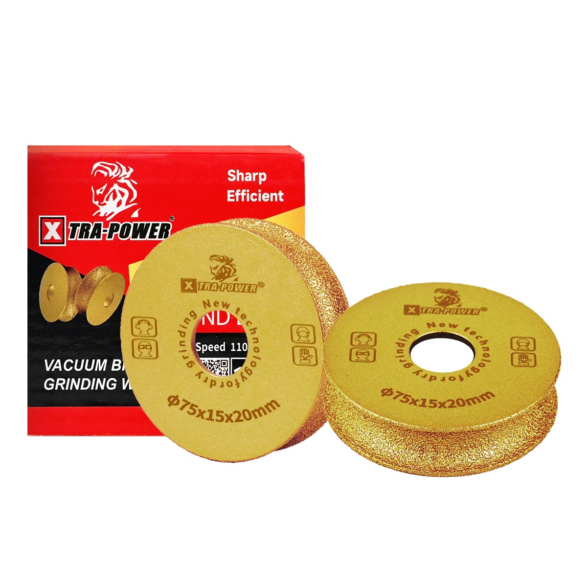 Xtra Power Vacuum Brazed Wheel Round Edge - 75MMX20MM